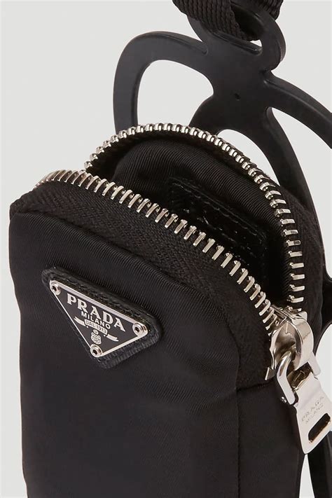 prada black shoulder bag exterior zippers|Black Prada Cross Leather Bag .